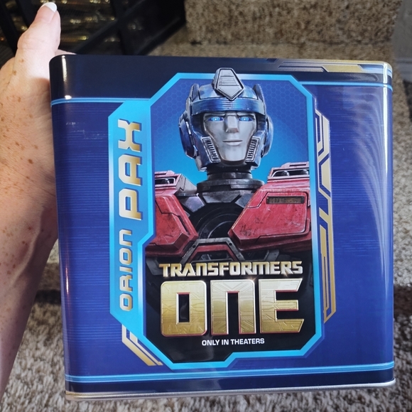 New Cinemark Popcorn Bucket Tin Transformers One - Picture 3 of 15